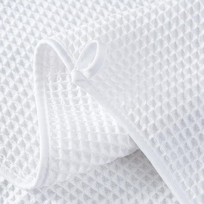 Microfiber Waffle Hand Towels, 4 Pieces, Soft, Absorbent, Fast Drying, Lint Free (White)