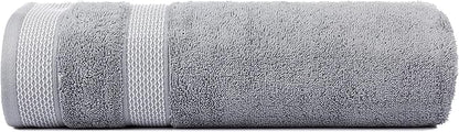 CASA COPENHAGEN, Designed in Denmark, 600 GSM, Hand Towels 16x28 Inches, Set of 10 - Grey Violet, Super Soft and Absorbent, Egyptian Cotton Towels for Bathroom & Kitchen