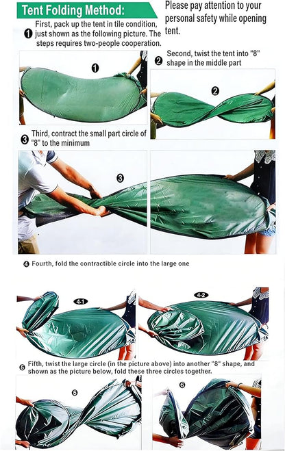 4x4ft Pop Up Privacy Shower Tent with Top Window, 3.6lbs Liightweight Dressing Room, Portable Toilet Stall with Carry Bag for Camping, Beach, Outdoors (Green)