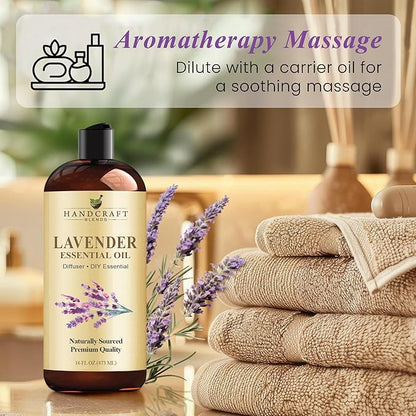 Handcraft Blends Lavender Essential Oil - Huge 16 Fl Oz - for Candle Making, Soap Making, Diffusers, and Aromatherapy