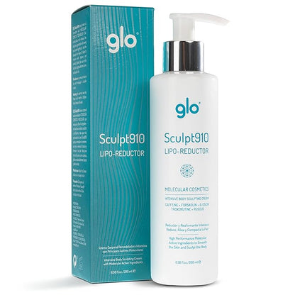 Glo Sculpt910 Cellulite Remover Cream - Advanced Anti-Cellulite Cream with Nanotechnology for Fast Cellulite Treatment, Skin Firming and Tightening Lotion - Targets Arms, Thighs, Butt, Hips and Belly