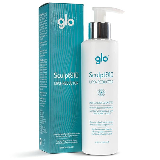 Glo Sculpt910 Cellulite Remover Cream - Advanced Anti-Cellulite Cream with Nanotechnology for Fast Cellulite Treatment, Skin Firming and Tightening Lotion - Targets Arms, Thighs, Butt, Hips and Belly
