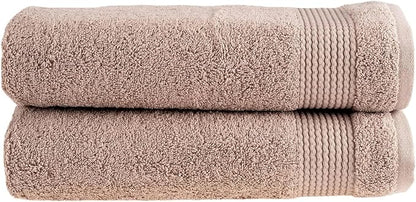 HALLEY Turkish Cotton Towels (Pack of 2) Bath Towels Super Soft Highly Absorbent 100% Cotton Towels for Bathroom and Kitchen for Mother’s Day (Taupe)