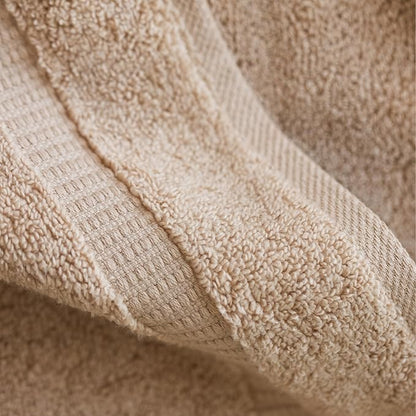 SALBAKOS 100% Turkish Cotton Washcloth Set of 12 13x13 inch | Heirloom Quality | Hotel & Spa Collection | Ultra Soft, Super Absorbent, Washcloth Towels | Made in Turkey (Ivory, 12 Washcloths)
