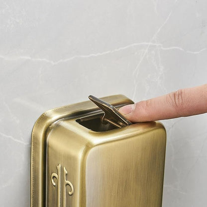 Wall Mounted Soap Dispenser for Bathroom Commercial Wall Liquid Dispenser Stainless Steel Hand Sanitizer Dispenser for Kitchen Garage Office Hotels Restaurants or Home Use 500ml (Brush Gold)