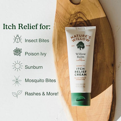 Nature's Willow Itch Relief Lotion with Willow Bark | Soothe Itch from Bug Bites, Rash, Sunburn, and More | Free from Artificial Fragrances & Dyes | Made with Essential Oils | 3.5 oz