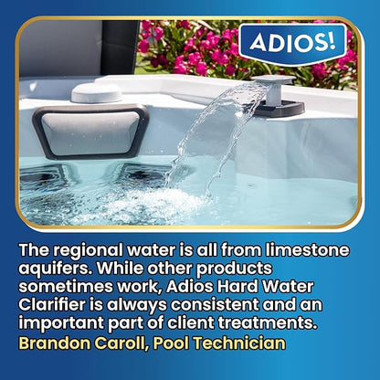 Hot Tub Hard Water Calcium Remover with Scale and Stain Clarifier, Soften Treat and Reduce Spa Deposits - 16oz (Pint)