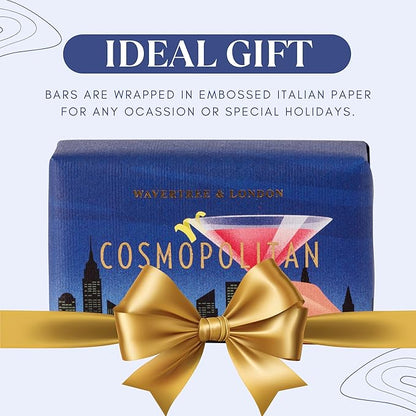 Wavertree & London Cosmopolitan Scented Natural Soap (2 Bars), 7oz Moisturizing French Triple Milled Soap Bars enriched with shea butter - Pure Plant Based Bath & Body Bars for All Skin Types