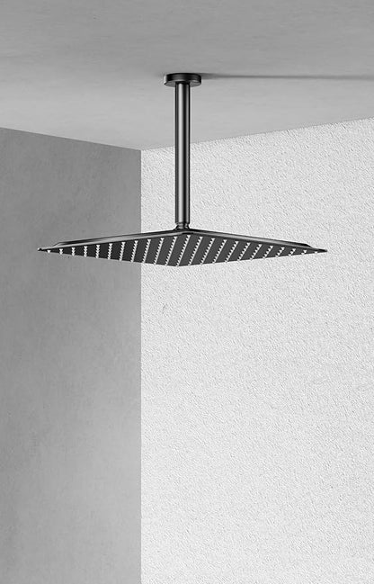 VBFF-Shower Head,rain shower head, 12 inch- Square Shower Head, 1.8 GPM Flow Rate, rainfall showerhead,VBFF09 (Matte Black)
