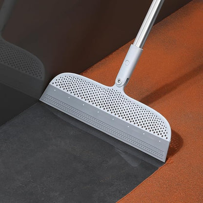 Multifunction Floor Squeegee Broom for Pet Hair Removal, Silicone Magic-Style Broom for Floor Cleaning, 51.77" Long Handle for Carpet, Bathroom Tile, Hardwood Floors, Garage, Liquid Spills, Fine Dust