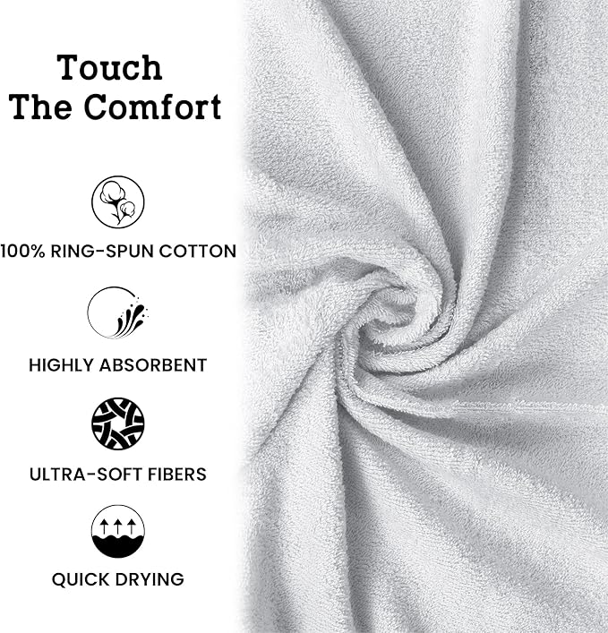 Casa Lino Face Towels & Body Wash Cloths for Showering - 100% Cotton Wash Cloths for Bathroom - Highly Absorbent & Quick Drying Washcloth Set - Cotton Washcloths 24 Pack (12" x 12") - (Multicolor I)