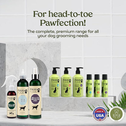 PAWFUME Skin & Coat Detangler Spray for Dogs, 4-Pack – Soothe Dry, Itchy Coats Quickly – Non-Toxic Chamomile & Oat Formula, Essential Fatty Acids & Vet-Certified – Dog Detangler Spray Dematting Care