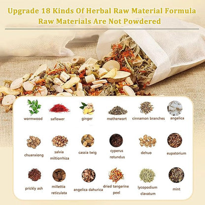30 Pcs Body Detox Foot Soak To Remove Toxins,Lymphatic Drainage Ginger Herbal Foot Detoxing Soak for Relieve Fatigue Dispel Cold and Remove Dampness 艾草泡脚足浴包