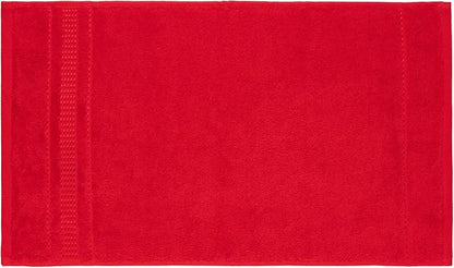 Melissa Linen, 8 Piece Towel Set, 2 Bath Towel 2 Hand Towel 4 Fingertip Red Towels, 100% Turkish Cotton Towels for Bathroom and Kitchen, Absorbent, Quick Dry, Durable and Soft Shower Towel