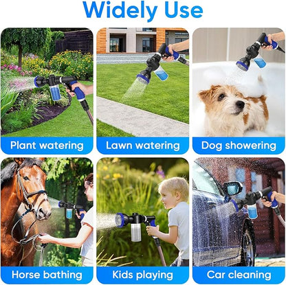 Dog Shower Attachment Water Hose Nozzle Sprayer Set with Metal 3-Way Diverter & 6.6 Ft Long Hose, Tub Faucet for Shower Arm Easy Faucet Pup Pet Bathing Sprayer Washer Kit