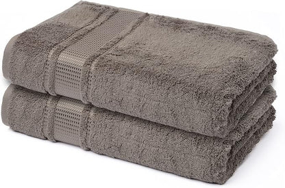 Melissa Linen, 2 Piece Hand Towel Set, 100% Turkish Cotton Face Hand Towels for Bathroom, 20 in x 35 in, Absorbent, Quick Dry, Durable and Soft, Spa and Hotel Quality, Mocha Brown