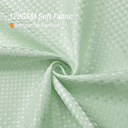 Gibelle Extra Long Shower Curtain 72 x 84, Tall Waffle Weave Textured Fabric Shower Curtain for Bathroom, Water Repellent, Machine Washable, Mint Green