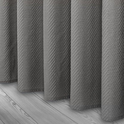 Gibelle Ombre Grey Shower Curtain, 3D Embossed Textured Herringbone Fabric Shower Curtain, Modern Farmhouse Bathroom Decor Soft Cloth Shower Curtain Set with Hooks, 72x72