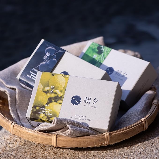 Asayu Japan Body Soap - 1 Bar, 85g, For Men and Women, Gentle on All Skin Types (Yuzu)
