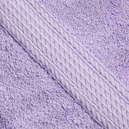 Superior Egyptian Cotton Pile Bath Towel Set of 4, Ultra Soft Luxury Towels, Thick Plush Essentials, Absorbent Heavyweight, Guest Bath, Hotel, Spa, Home Bathroom, Shower Basics, Purple