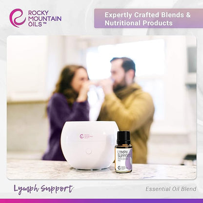 Rocky Mountain Oils Lymph Support Essential Oil Blend with 100% Pure and Natural Essential Oils - Lymphatic Oil, Massage Oil for Massage Therapy - 15ml