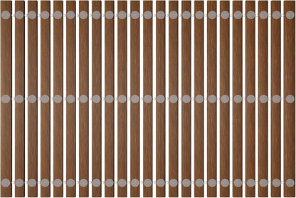 OLDTREE 15.78" W x 23.62" L Foldable Teak Shower Mat, Non Slip, Luxury Wood Bathroom Mat for Spa Home,Indoor or Outdoor