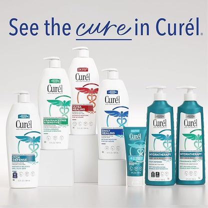 Curel Ultra Healing Intensive Fragrance-Free Lotion For Extra-Dry Skin, Dermatologist Recommended, Ideal for Sensitive Skin, Cruelty Free, Paraben Free, 1 Oz, Pack of 30