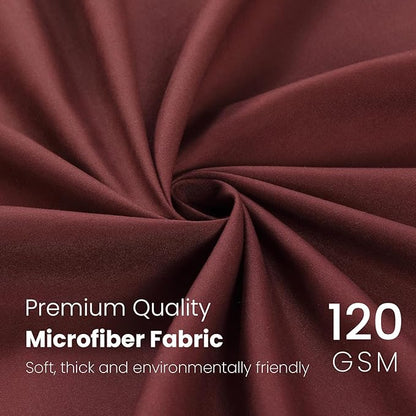 Fabric Shower Curtain, Ombre Burgundy Microfiber Cloth Shower Curtains for Bathroom, Modern Waterproof Bathroom Curtains, 72" W x 72" H