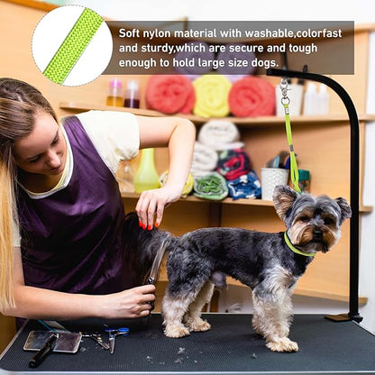 Pet Dog Grooming Loop, Nylon Restraint Noose Adjustable Fixed Dog Cat Safety Tether Straps Dog Grooming Supplies for Pet Grooming Table Bathtub (2 Pack)