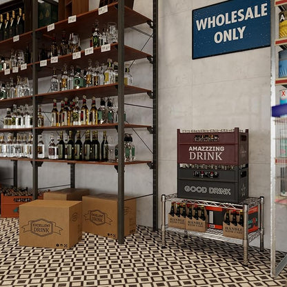 14" Deep x 24" Wide x 14" Height Wire Shelving Kit | 2-Tier | NSF Commercial Storage Rack Unit