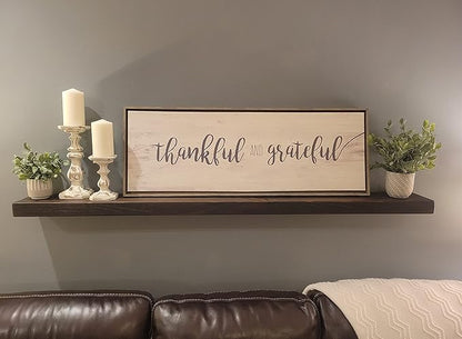 joelsantiques 72 Inch Wooden Floating Shelves for Wall - 72x10x2 in - Made of Natural Wood - Long Heavy Duty Rustic Fireplace Mantel & Book Shelf - Perfect for Living Room - Mocha