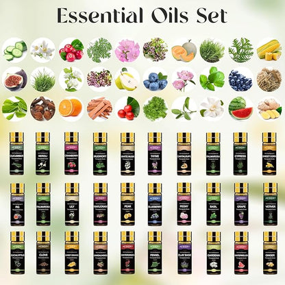 Essential Oil Set 80 Pcs - 100% Natural Essential Oils Kit-Perfect for Diffuser, Humidifier, Massage,Soap, Candle Bath Bombs Making, 80 * 5ML(0.17oz), Christmas Gift for Aromatherapy Lover