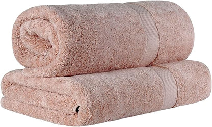 BLUENILEMILLS Madison Egyptian Cotton Bath Sheets, for Bathroom, Shower, Hotel, Plush, 800 GSM, Highly Absorbent and Ultra-Soft Towels, Essentials, Oversized Towels, Set of 2, Muted Mauve