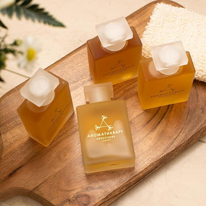 Aromatherapy Associates Revive Evening Bath and Shower Oil – Natural Hydrating Oil with 3 Essential Oils to Refresh Mind, Body, and Spirit (1.86 oz)