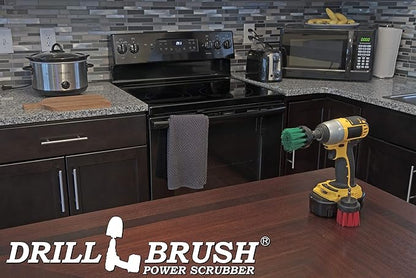 Kitchen Accessories - Pot Cleaner - Rice Cooker - Scrubber - Drill Brush - 2-inch Round Spin Brush Set - Grout Cleaner - Hard Water, Mineral, Calcium, Soap Scum - Rust Remover - Bird Bath - Cleaner