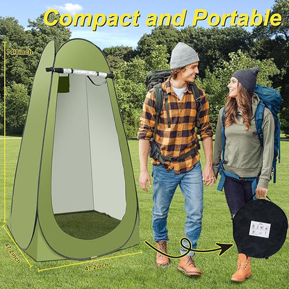 Portable Hot Shower Tent for Camping,Pop Up Privacy Tent with Rechargeable Camping Shower with 2000w Immersion Water Heater