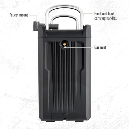 Hike Crew Propane Water Heater & Shower Pump | Rechargeable Portable Outdoor Water System w/Shower Head Attachment for Instant Hot Water While Camping, Hiking, Glamping & Vacationing