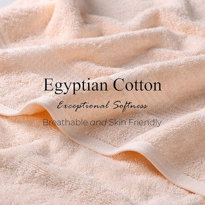 Superior Egyptian Cotton Bath Towel Set, Home Bathroom Towels, Master, Guest Bath, Decor Essentials, Quick Dry, Absorbent, Large Body Towels, Spa, Hotel, Resort, Adult, Kids, Set of 2, Peach