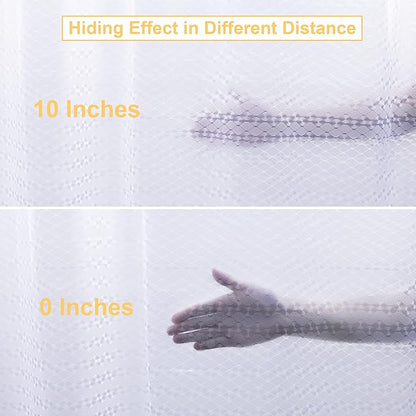 NTBAY EVA Semi-Transparent Clear Shower Curtain with Diamond, Water-Repellent Liner with 3 Magnets for Bathroom, 72x72 Inches