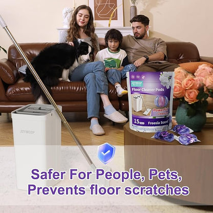 JOYMOOP Floor Cleaner for Mopping, 30 PCS Mopping Solution, Hardwood Floor Cleaner, Works Perfectly with Mop Bucket