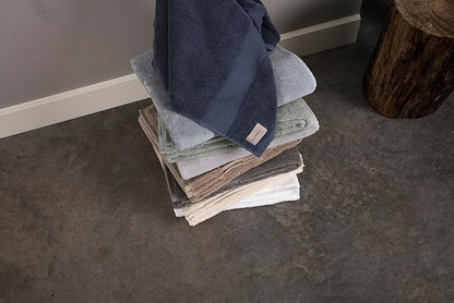 Maisonette Elegance 100% Organic Cotton Turkish Bath Sheets - Soft Absorbent Oversized Bathroom Towels - Ideal Quick Dry Extra Large Luxury Towel Set for Shower (35" x 70", 2 Pack) - Dark Grey (Stone)