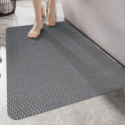 Extra Large Non Slip Shower Mat - Yonala 47.2" x 31.5" Anti Slip Shower Mat for Inside Shower, Trimmable PVC Shower Floor Mat for Shower Stall, Bathroom, Tub, Quick Drying Matt