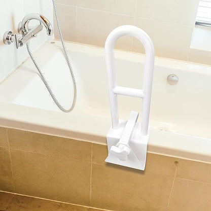 Bathtub Safety Rail Adjustable Shower Grab Bar - White Medical Bathtub Handle Grab Bars for Bathroom, Safety Handle Rail Heavy Duty for Seniors and Elderly