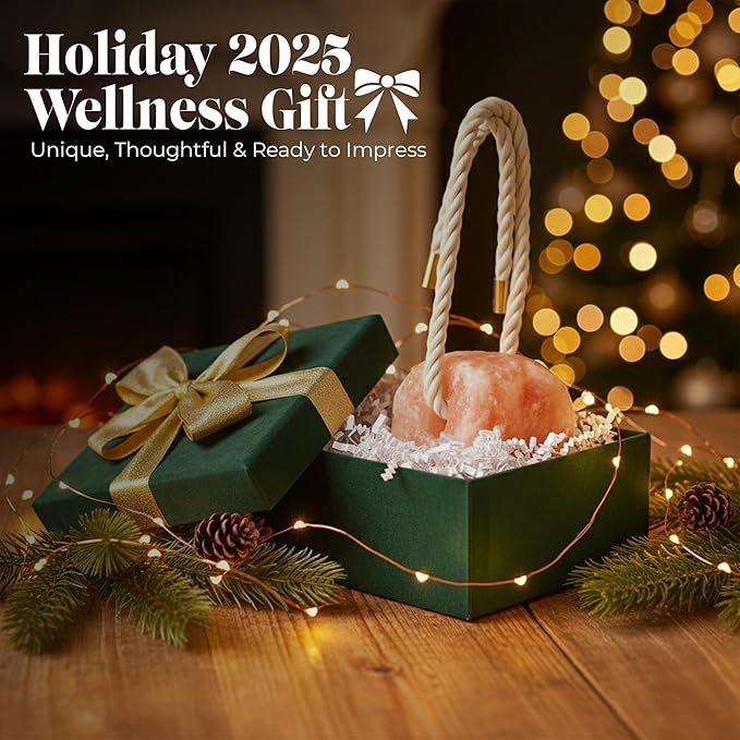 Himalayan Natural Bath Salt Hanging with Rope, 2 lbs – Gift Combo with Epsom Salt 500g and Clay Pumice | Relaxing Set for Detox, with Free Organic loofah Sponge.
