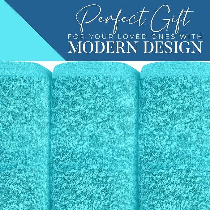 DAN RIVER Pack of 1 Bath Sheet 40x80 Inches, Jumbo Bath Sheets for Adults, Thick and Absorbent Large Towels - Aqua