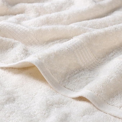 Superior Egyptian Cotton 3-Piece Towel Set, Basic Towels For Bathroom, Home Decor, Guest Bath, Shower, Apartment, Included 1 Face, 1 Hand, 1 Bath Towel, Washcloth, Quick Dry, Ivory