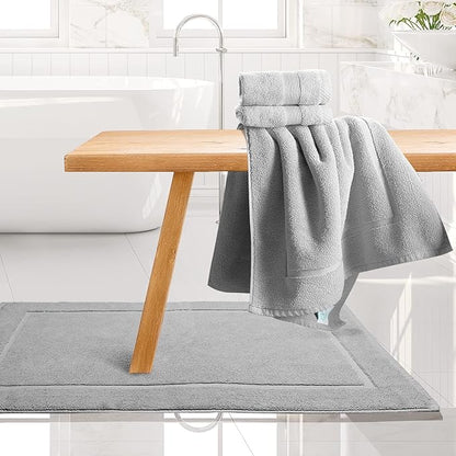 Hearth & Harbor Bath Towels - 100% Ring Spun Cotton Luxury Towels - Ultra Soft & Highly Absorbent, Bathroom Towels. Floor Mat, Charcoal Gray
