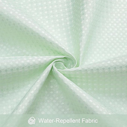 3 in 1 Shower Curtain Set, Mint Green Waffle Shower Curtain and PEVA Liner Set with 12 Stainless Steel Shower Curtain Hooks, Waterproof Shower Curtains for Bathroom, 72 W x 72 H