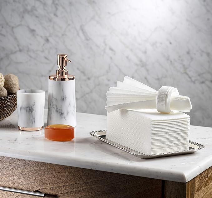Disposable Linen-Feel Guest Towels [MEDIUM SIZE - Pack of 1500] - Disposable Cloth-Like Hand Towels - Soft And Absorbent Paper Napkin For Kitchen, Bathroom, Party, Wedding, Or Event