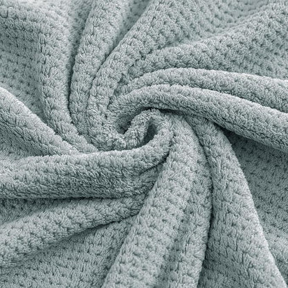 YTYC Towels,29x59 Inches Extra Large Bath Towels for Bathroom Super Soft Quick Dry Light Weight Waffle Microfiber Shower Towels 80% Polyester 20% Nylon (Grey,4 Piece)